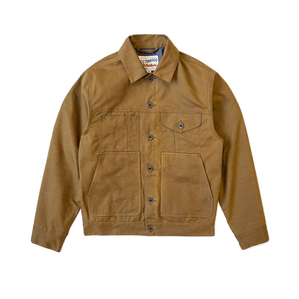 Red Tornado Short Lined Waxed Canvas Cruiser Jacket Rugged Yellowstone Outerwear 25