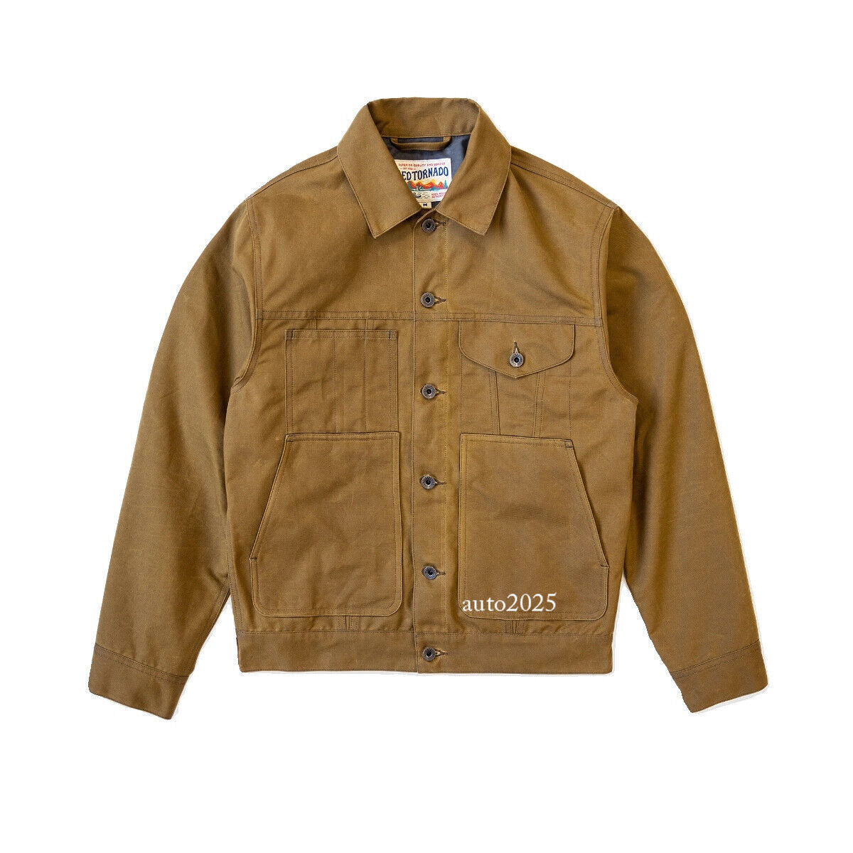 Red Tornado Short Lined Waxed Canvas Cruiser Jacket Rugged Yellowstone Outerwear 24